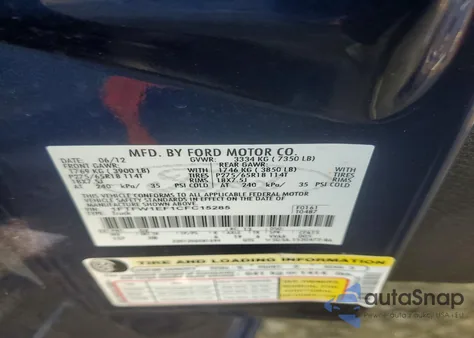 2012 Ford F150 Supercrew z USA, uszkodzony, nr VIN 1FTFW1EF1CFC15285